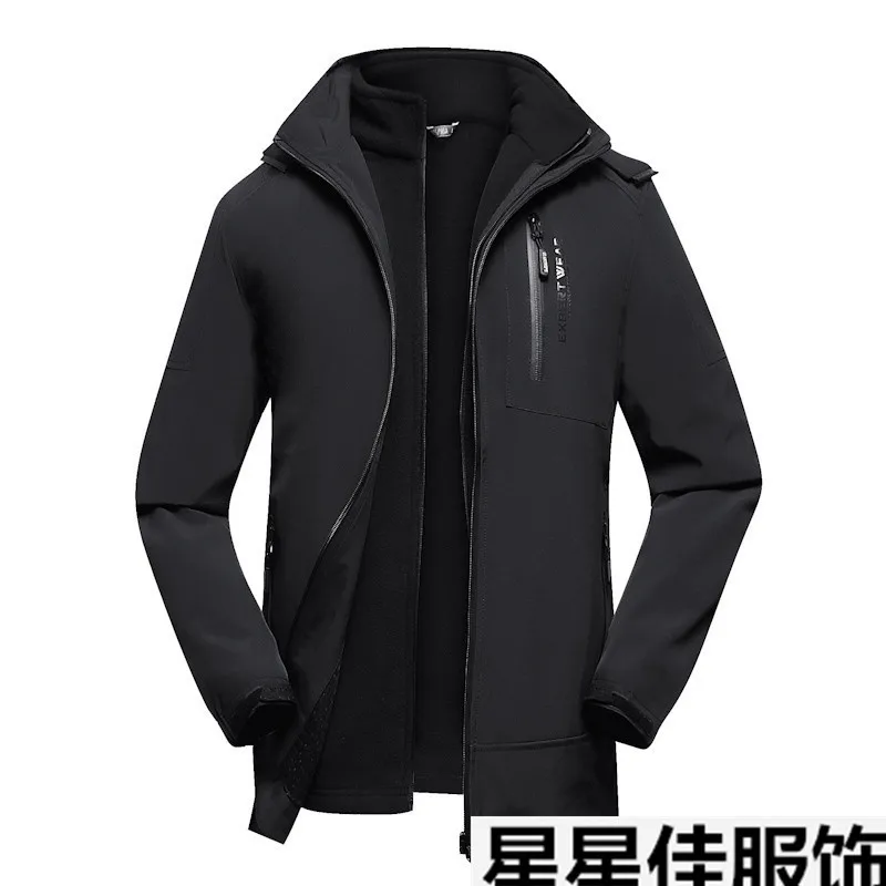 Куртка мужская зимняя 3 в 1 на флисе водонепроницаемая ветрозащитная 10XL 8XL 6XL |