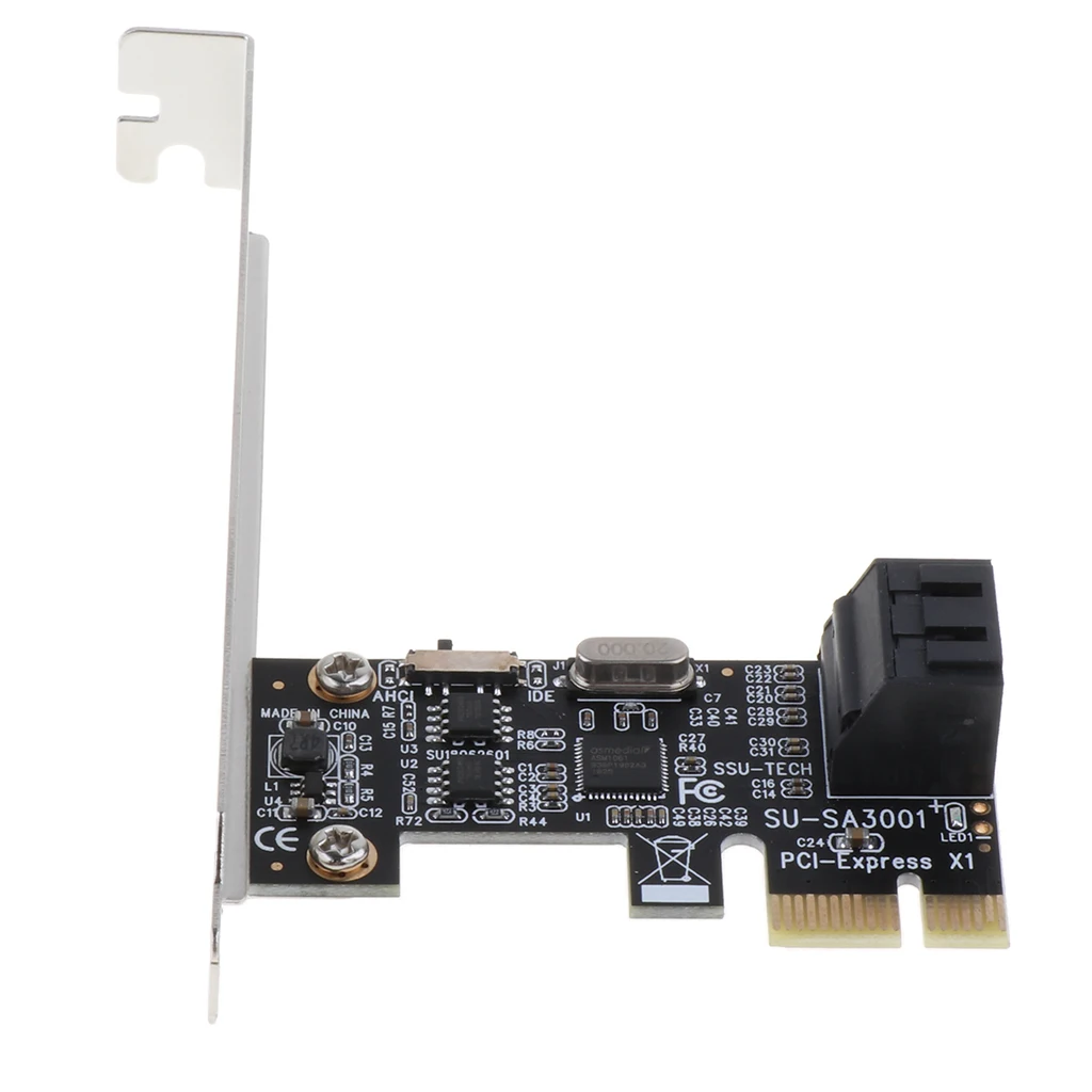 Адаптер адаптера PCI E Express 1x к Sata 3 0 III с 2 портами ASM1061|Платы расширения| |