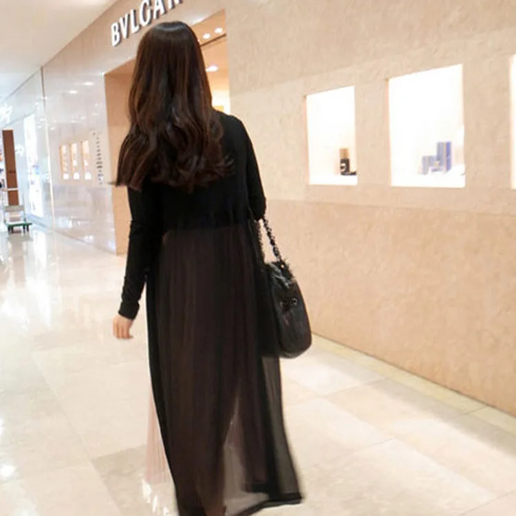 

Spring And Summer Thin Coat Shawl Modal Chiffon Panel Longer Section WOMEN'S Coat Airable Shirt Long Sleeve Cardigan