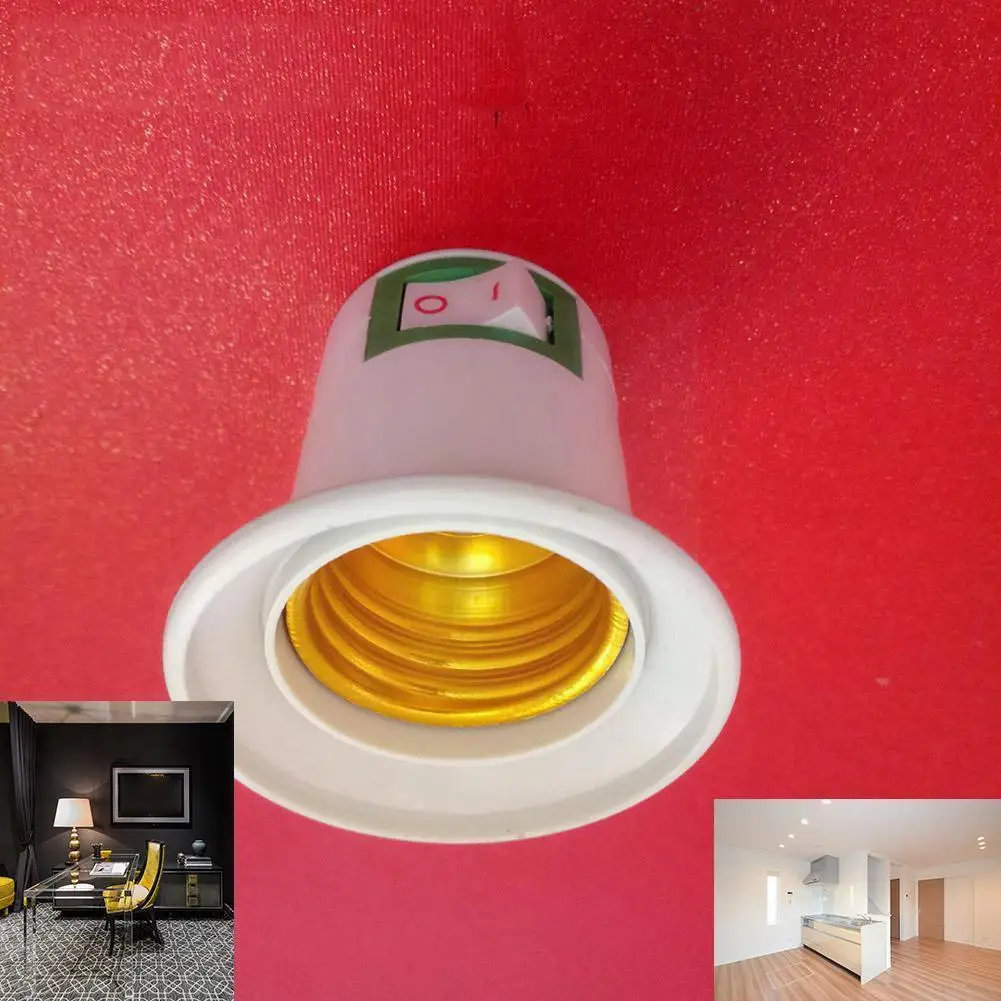 

1pc Eu Lampholder E27 Plug Bulb Wall-mounted Removable Lamp Holder Base Bulb Home Portable For Led Light Accessories Lampho G1b0