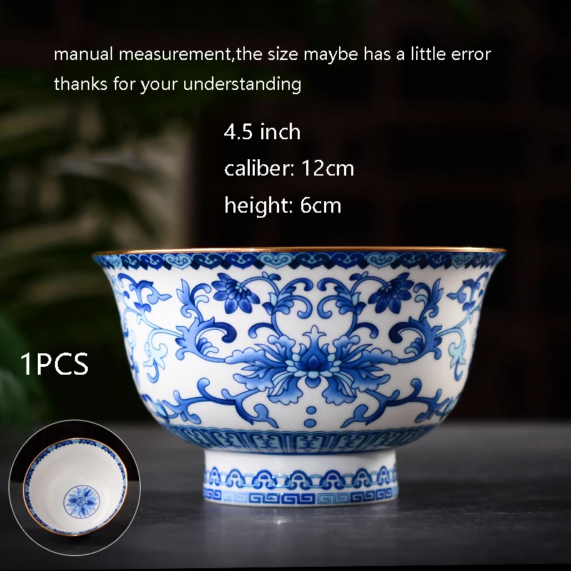 4 5 дюймов/5 дюймов/6 дюймов художественная миска керамическая синяя и белая