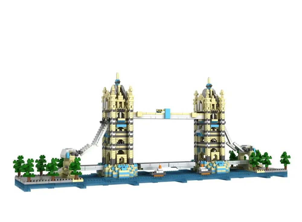 Всемирно известная архитектура микро Бриллиантовая блочная башня мост Лондон