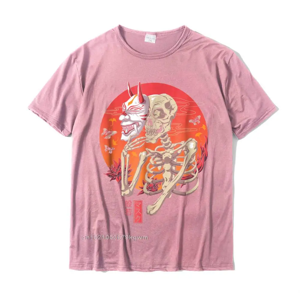 Hannya Yokai футболка с принтом Топы И Футболки хлопковые мужские футболки Харадзюку -