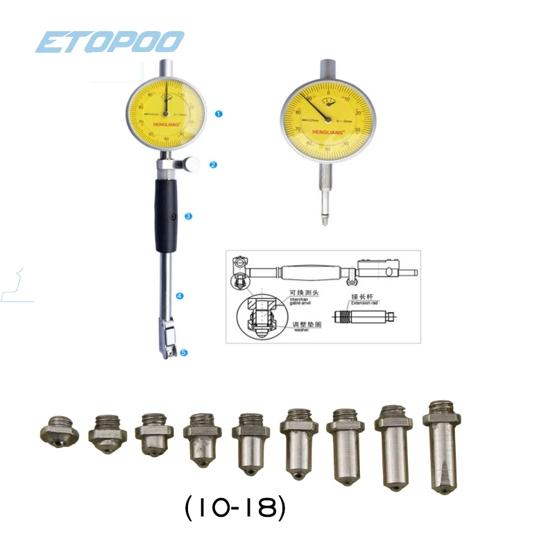 Высококачественный 10 18 мм циферблатный Калибр с индикатором внутренний диаметр