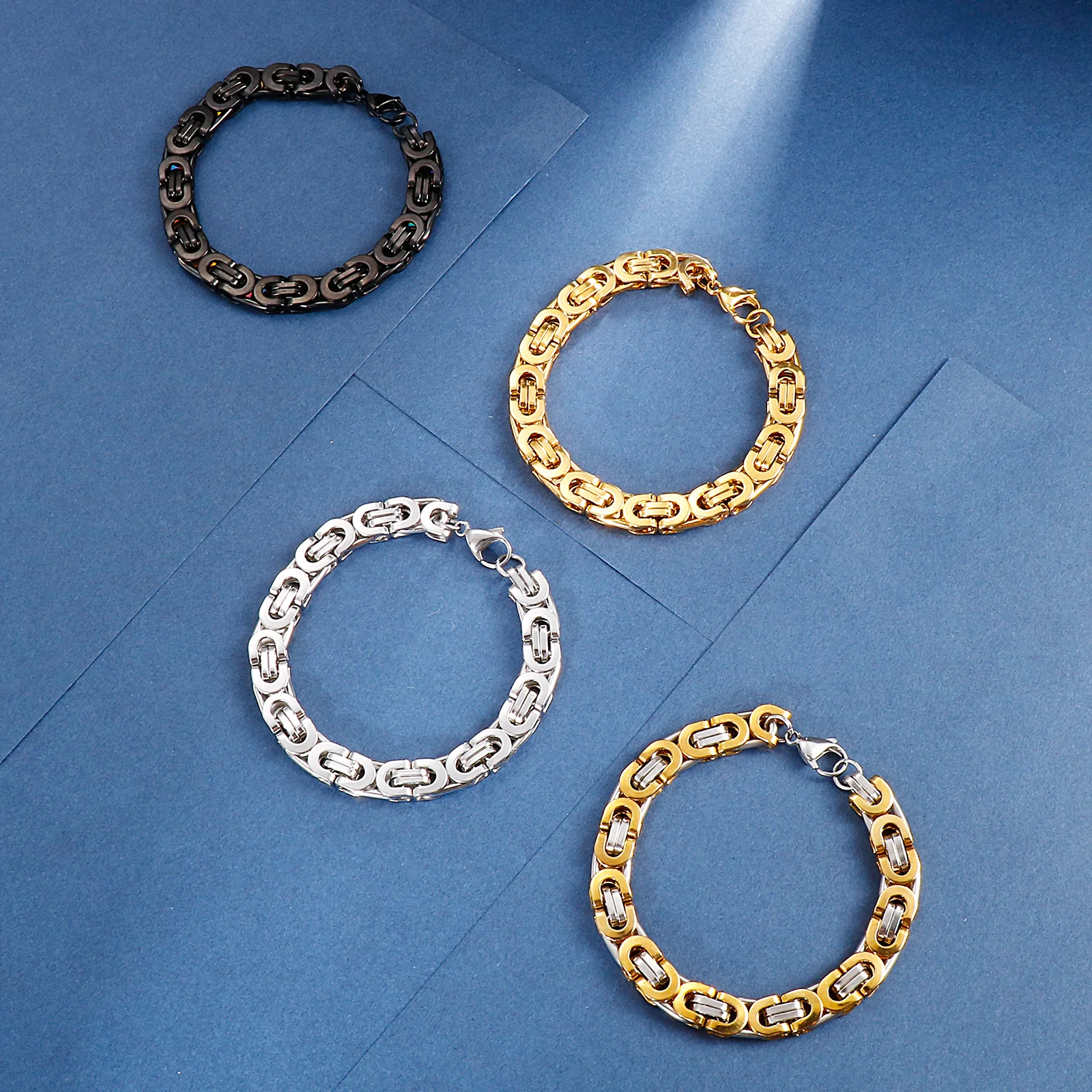 Мужской Византийский браслет из нержавеющей стали ширина 6/8/10 мм | Украшения и