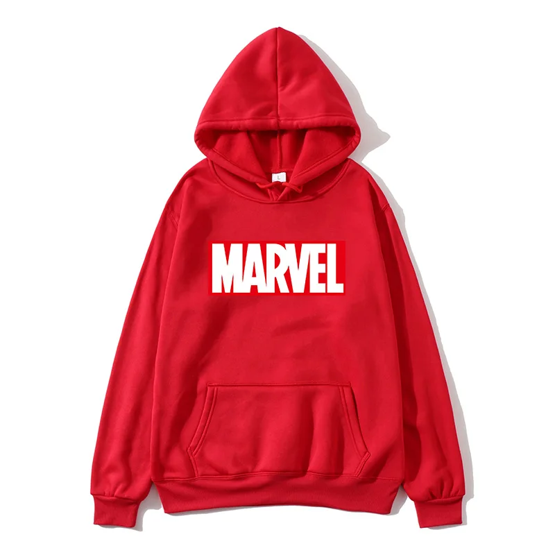 Осень зима кофты с капюшоном "Marvel" Человек-паук мужские толстовки с капюшоном топы Повседневный мужской спортивный костюм брендовые пуловеры Мстители - Цвет: Красный