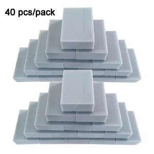 Zhangji 40 шт. серая волшебная губка для очистки, многофункциональная губка для мытья, для ванной комнаты, кухонный очиститель, меламиновые губки