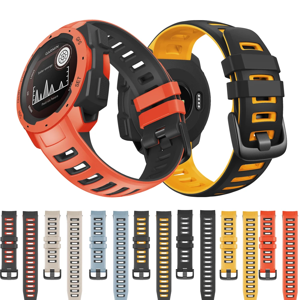 

Soft Silicone Smart Watch Band For Garmin Instinct/Instinct Tactical/Esports/Tide Quick Release Replacement Bracelet Wrist Strap