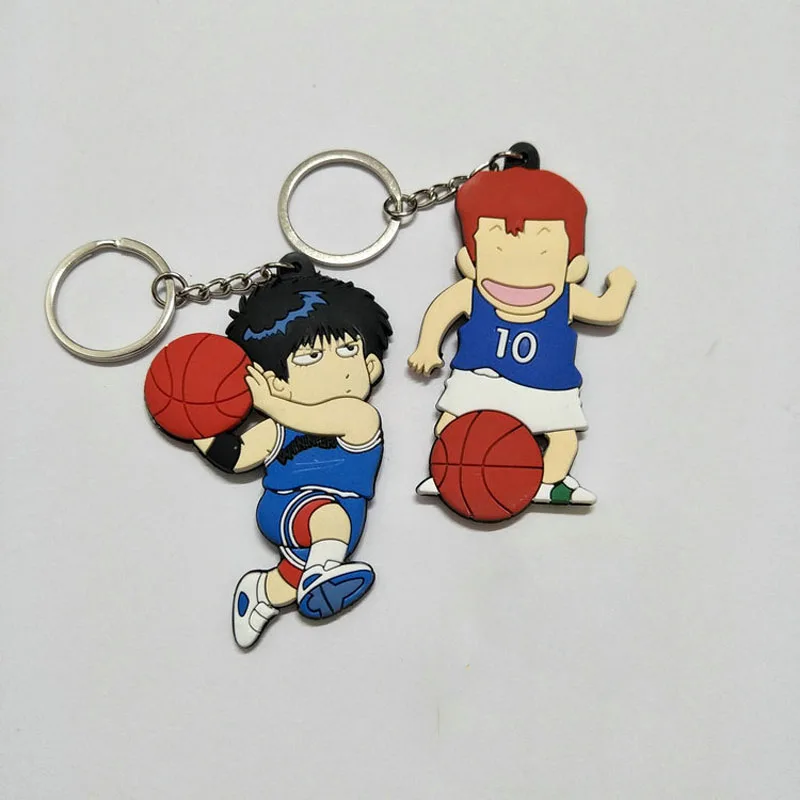 

Брелоки из ПВХ, с героями мультфильмов японского аниме Slam Dunk, фигурка каэде рукава ханамичи сакураги, подвесные брелоки, игрушки, подарок, 1 ш...