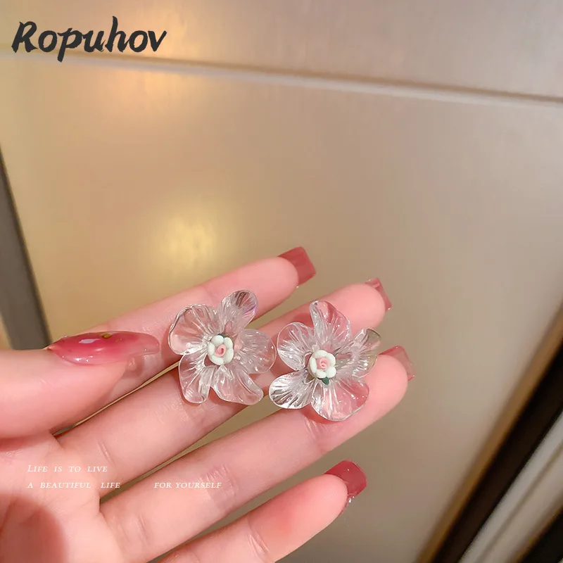 

ROPUHOV 2021 корейские модные женские серьги из серебра 925 пробы