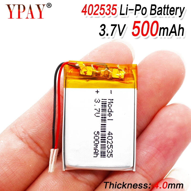 3 7 в литий-полимерный аккумулятор 402535 500 мАч литий-ионный для gps Автомобильный