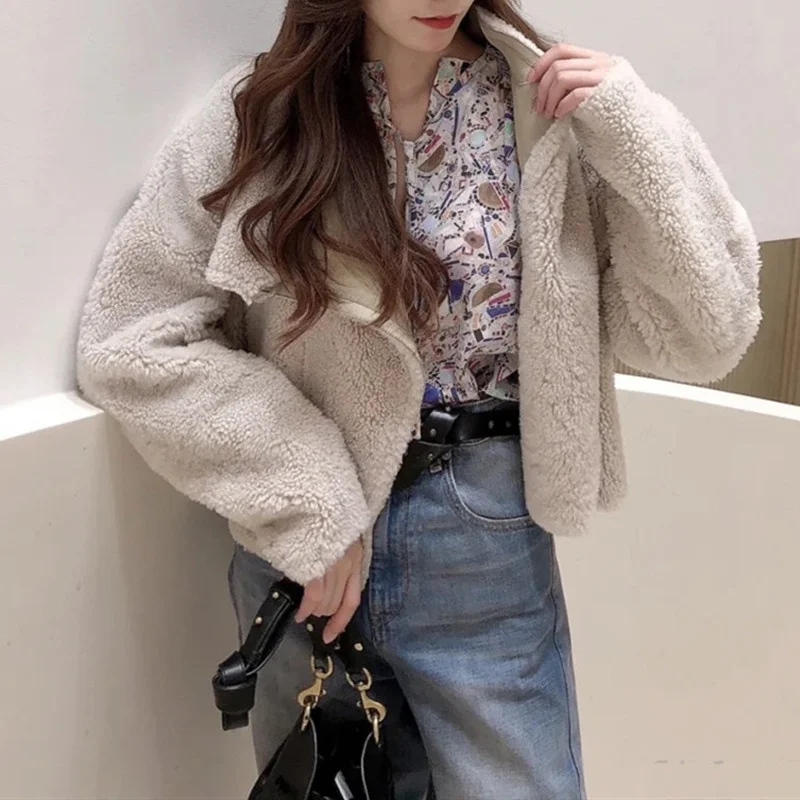 

Autumn Winter Women Silhouette Two-Wear Coat Long Sleeve 2021 New Female Jacket