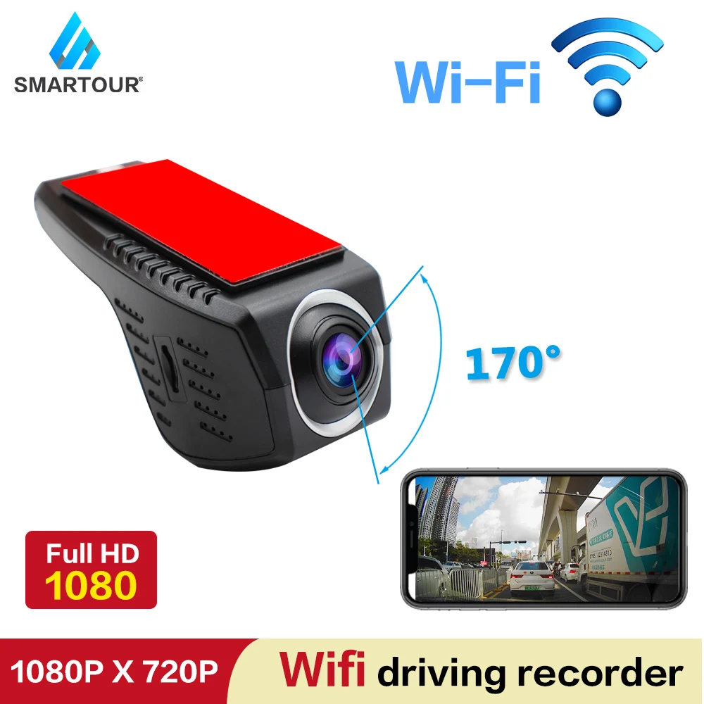 구매 SMARTOUR 자동차 와이파이 1080P WDR 숨겨진 미니 운전 VideoRecorder 루프 녹음 주차 모니터링 무선 대시 캠 자동차 자동차