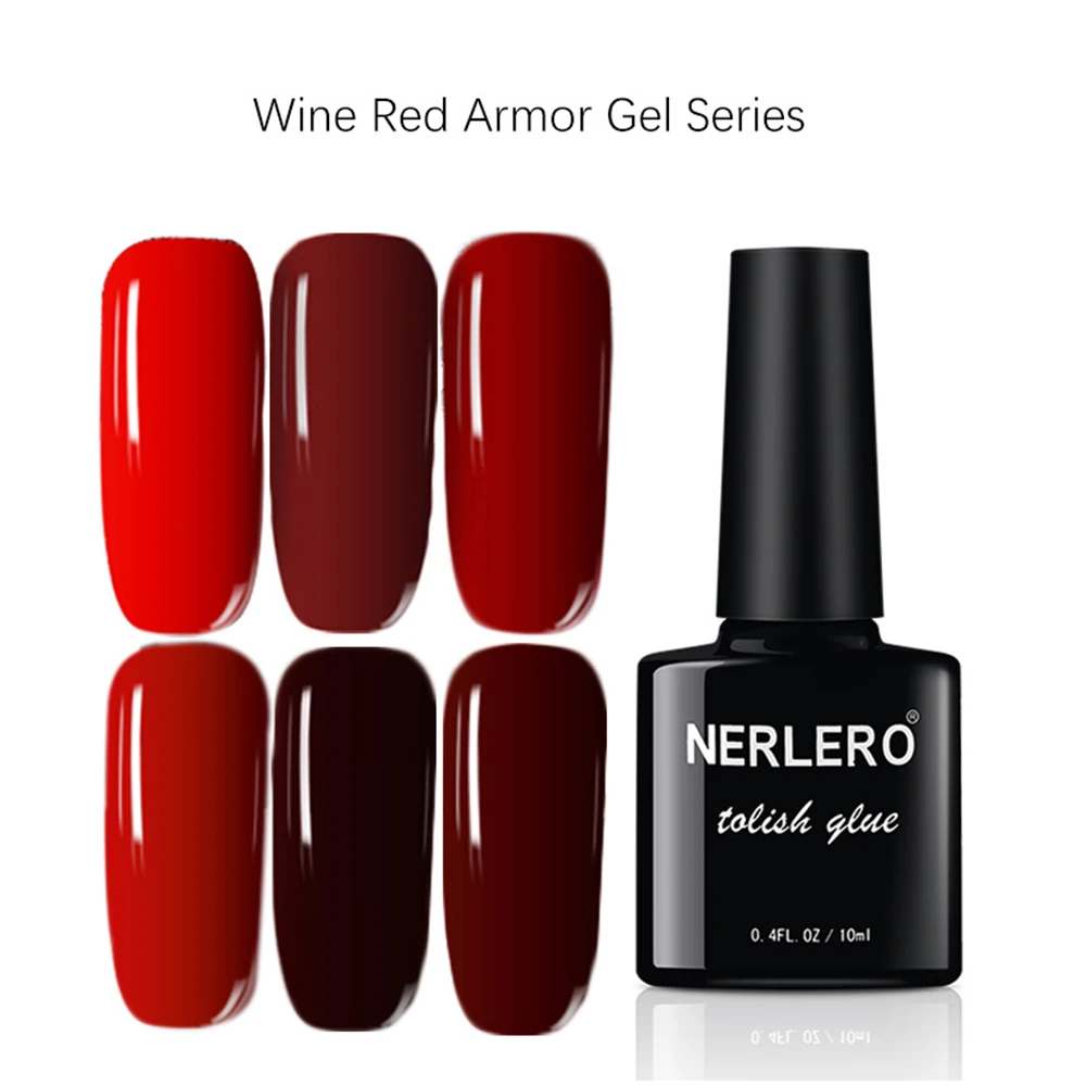гель лак УФ для ногтей красный Клей фототерапия клей Полировка Vernis Ongle 10 мл|Лак