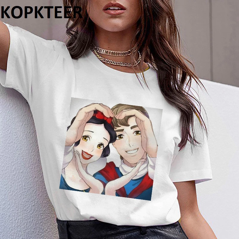 12White Женская одежда, футболка, Femme, Harajuku, футболка, принцесса, рисунок, графический Рисунок, футболки, уличная одежда, топы, корейский стиль, Винтаж, Camiseta Mujer - Цвет: 12White