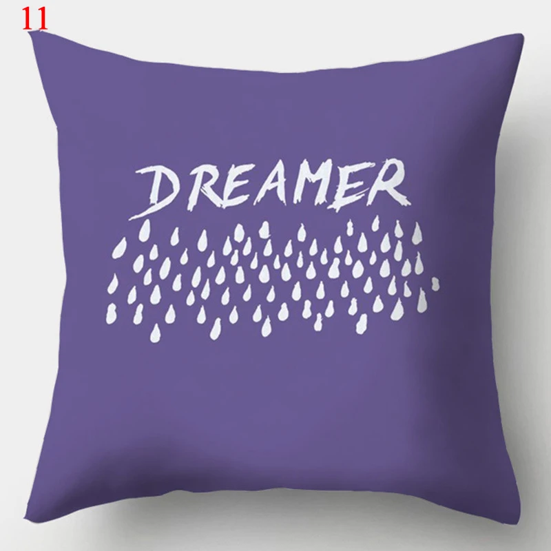 

45*45cm Purple Geometric Pillow Covers Decorative Cushion Cover Throw Pillow Case for Home SofaDecoration Square Pillowcases