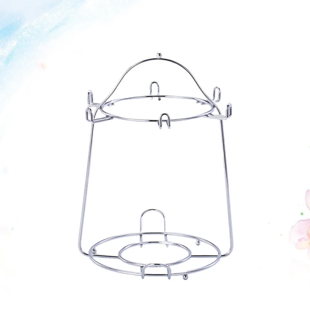 

Iron Art Coffee Cup Storage Rack Coffee Saucer Stand for Home Cafe Shop Restaurant (Silver)