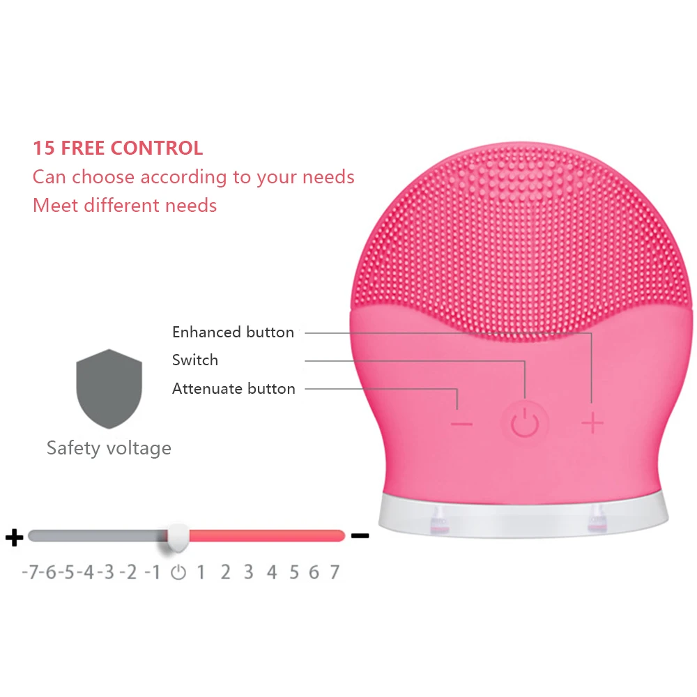 Ультразвуковая электрическая щетка для мытья лица вибрация удаления угрей кожи