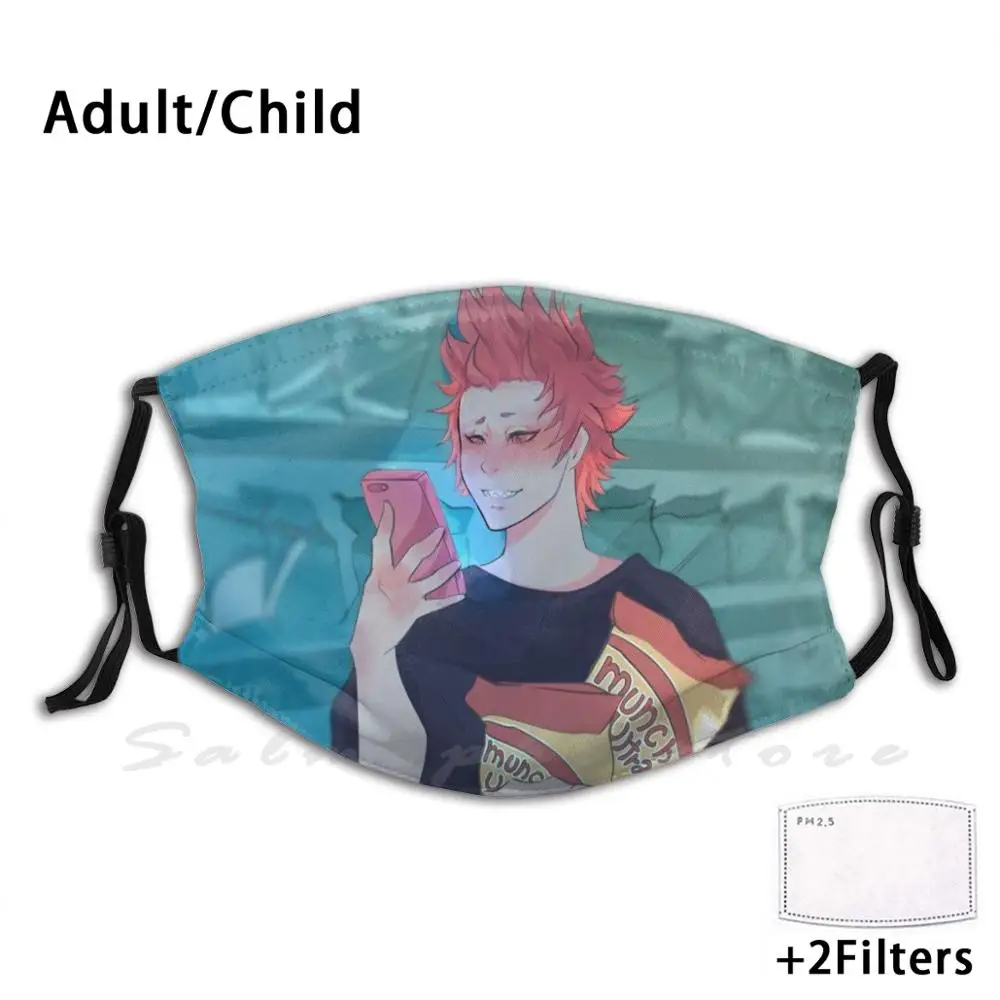 Distance Kiri смешная печать многоразовая маска Pm2.5 фильтр для лица Kiribaku Bakushina Bakugou Bnha Mha