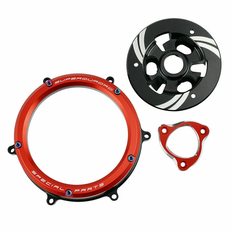 Прозрачная защитная крышка сцепления для Ducati Panigale 1199 1299 959 R S 2012 2019 2013 2018 (красный