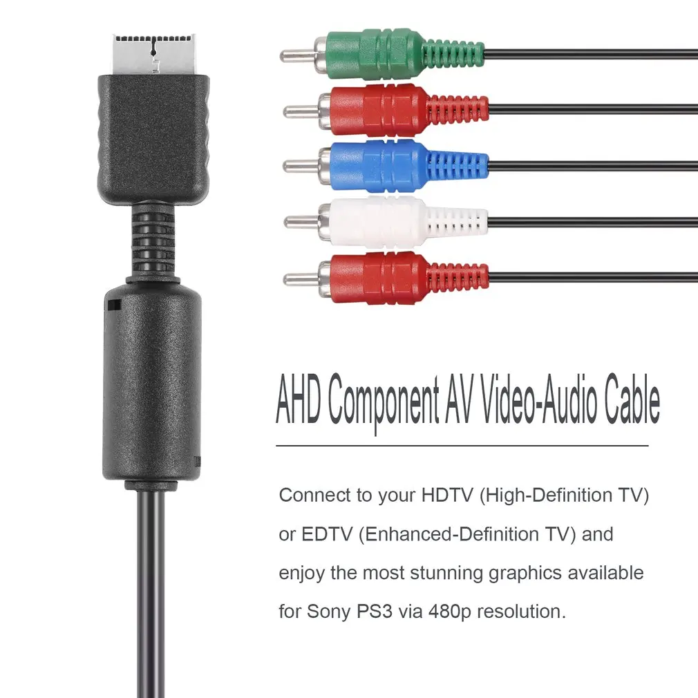 1 шт. Аудио Видео аудио кабель HDTV компонентный шнур для Sony PS2 PS3 Прямая