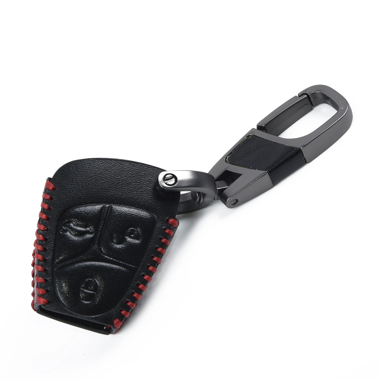 

Black Key Cover Red Key Cover Zinc alloy keychain Car 3 Button Protector