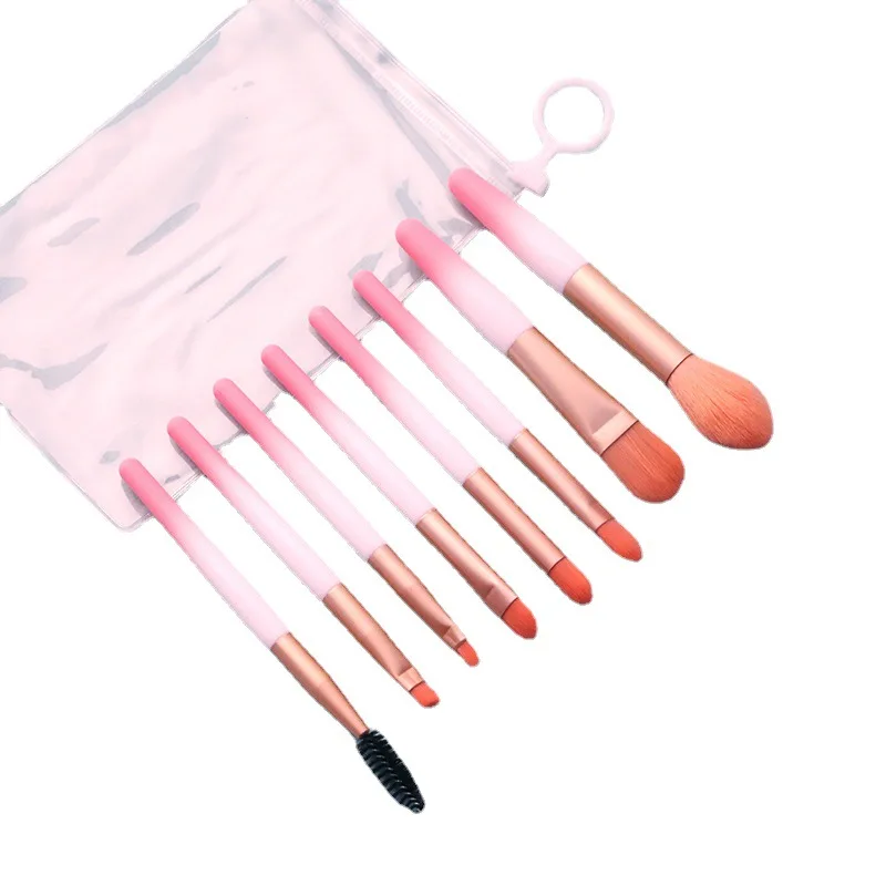 Набор кистей для макияжа 8 шт. кисточки градиентных цветов лица глаз губ теней