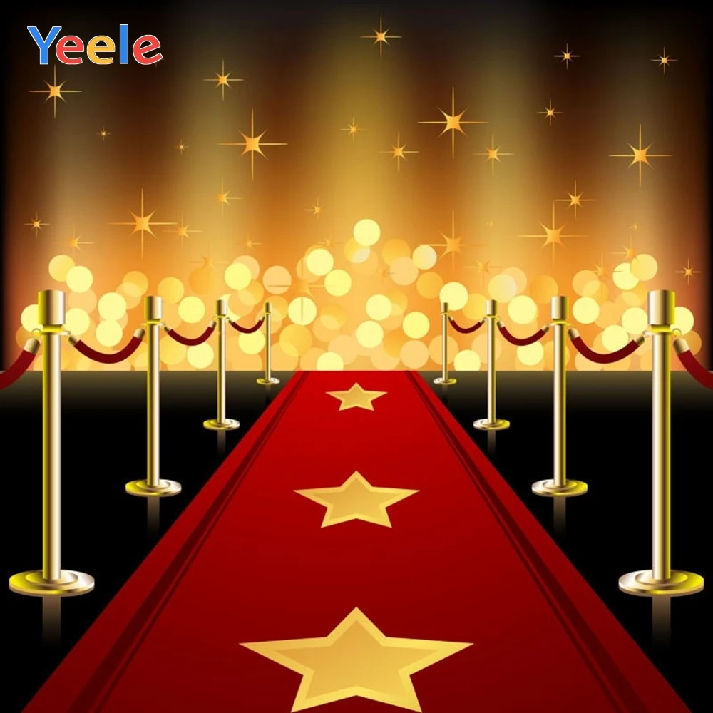 Yeele сценический красный ковер фон для фотосъемки VIP Вечеринка Золотой горошек