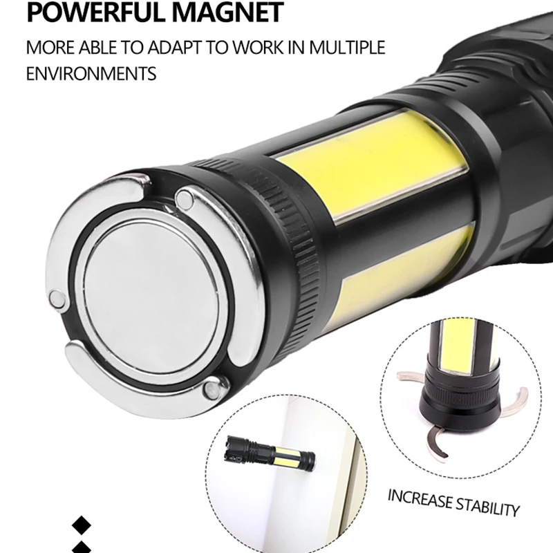 XHP90.2 Высококачественный 4-ядерный тактический светодиодный фонарик 18650 26650