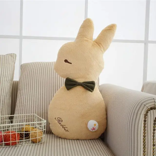 3 65cm Super Soft Rabbit Plush Pillow Toy Cartoon Animal Three Colors Bunny Stuffed Doll Bed Pillow Cushion Kid Birthday Gift - Цвет: 3