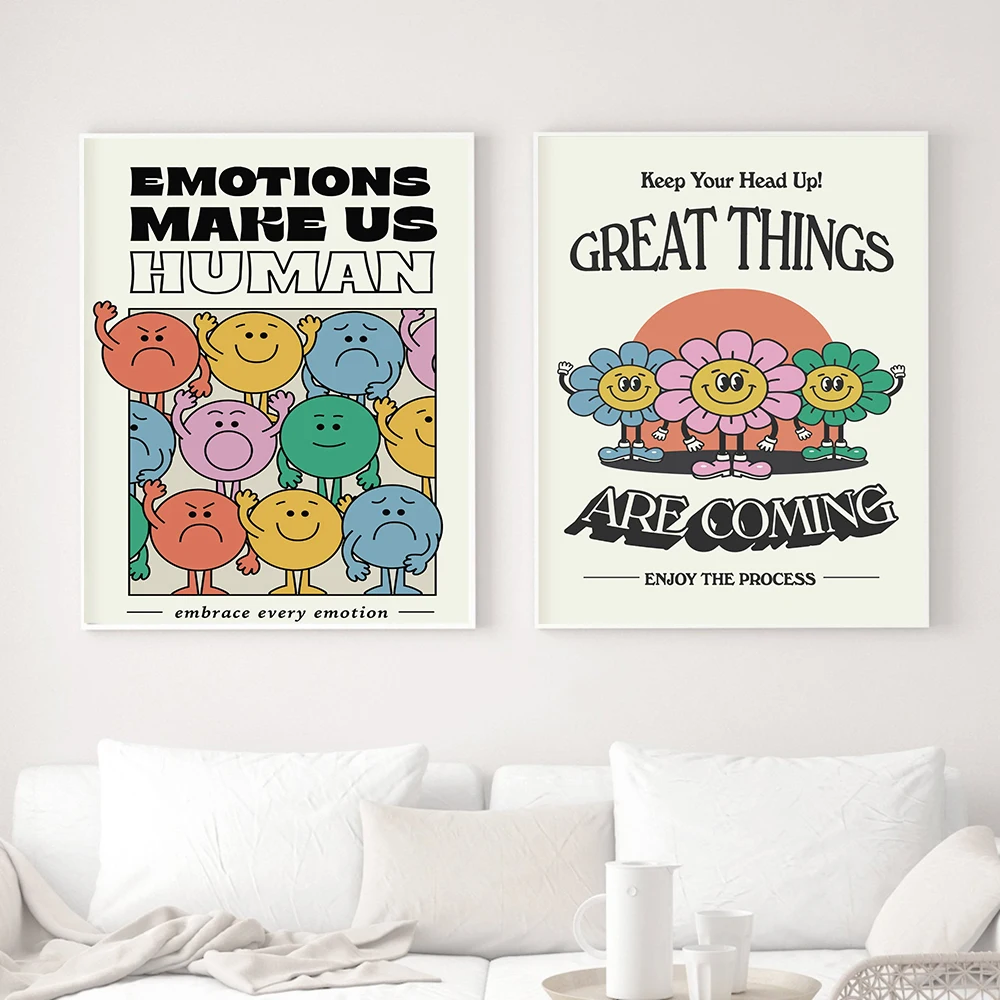 Скандинавский мультфильм Наслаждайтесь искусством Вдохновляющие эмоции