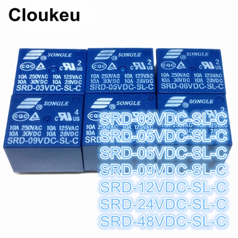 Реле DIP5 SRD- 03VDC 05VDC 06VDC 09VDC 12VDC 24VDC 48VDC -SL-C 3V 5V 6v 9В 12В 24В 48В 10A | Обустройство дома