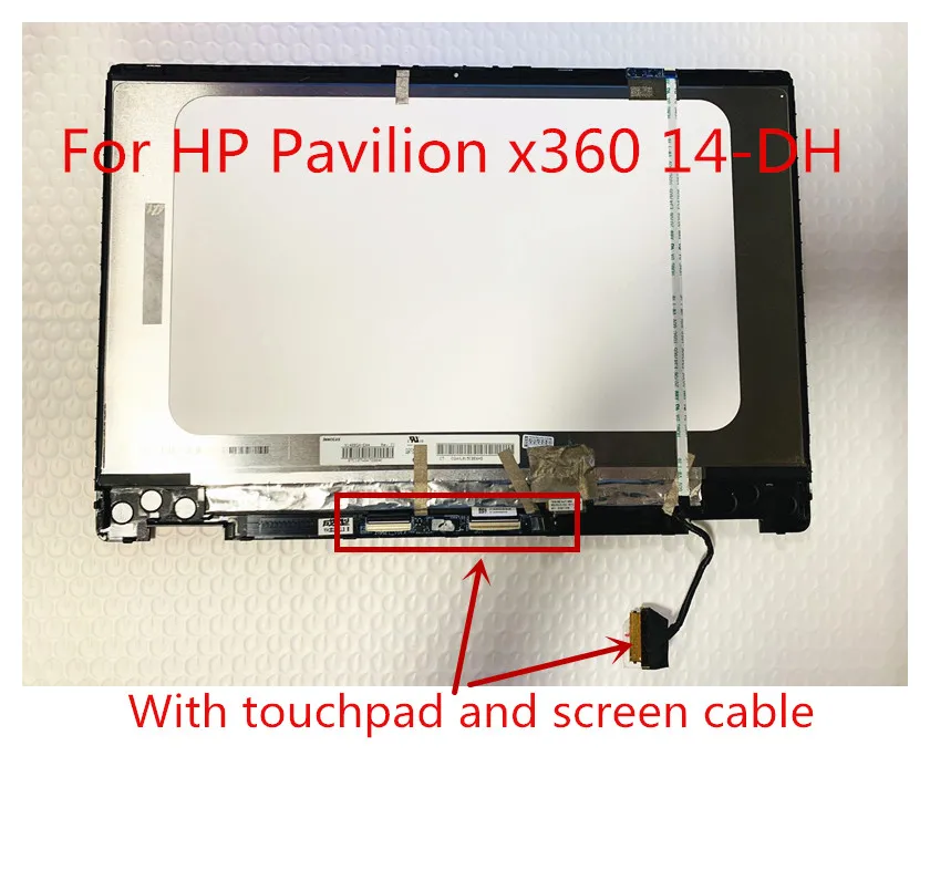 Beste Geschikt Voor Hp Pavilion X360 14-dh 14m-dh0001dx Dh0003dx Convertible NV140FHM-N4K Laptop Touch Digitizer Lcd Led Display