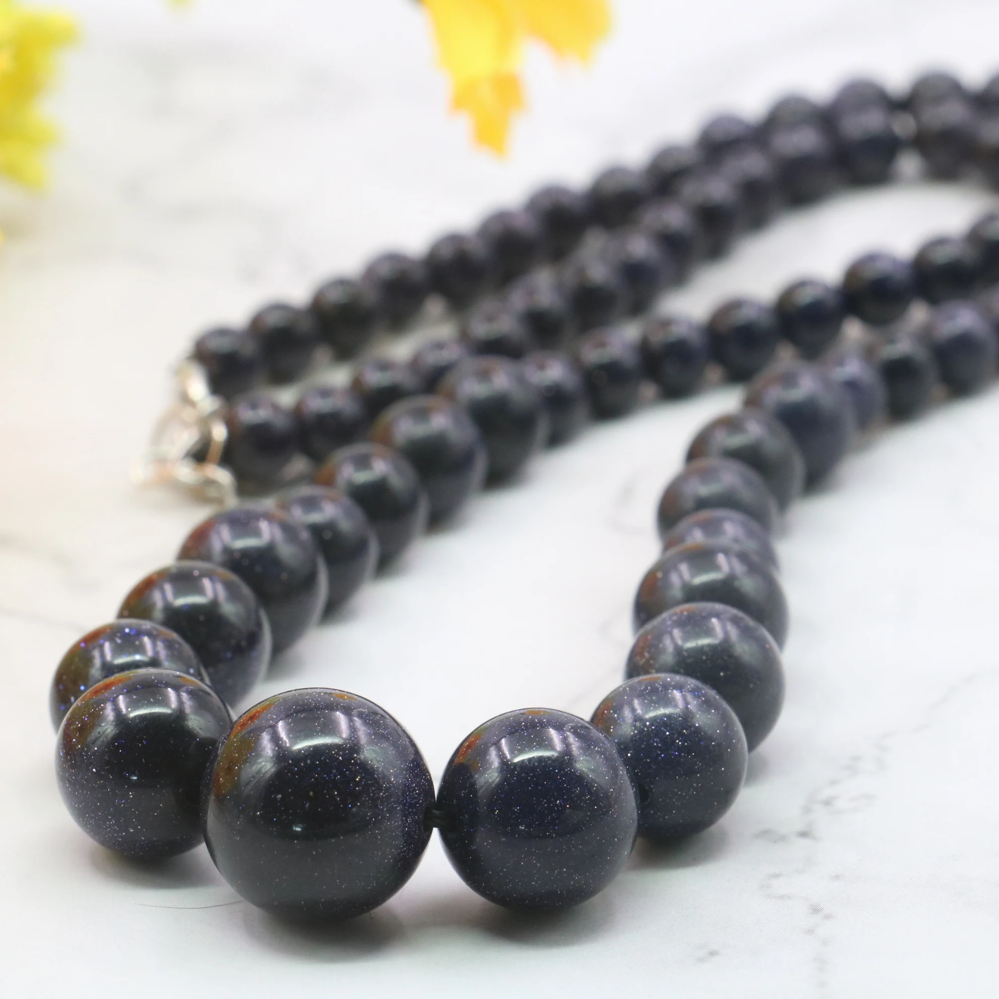 Круглые бусины Galaxy Staras с синим песком 6-14 мм круглые авантюриновой подвеской