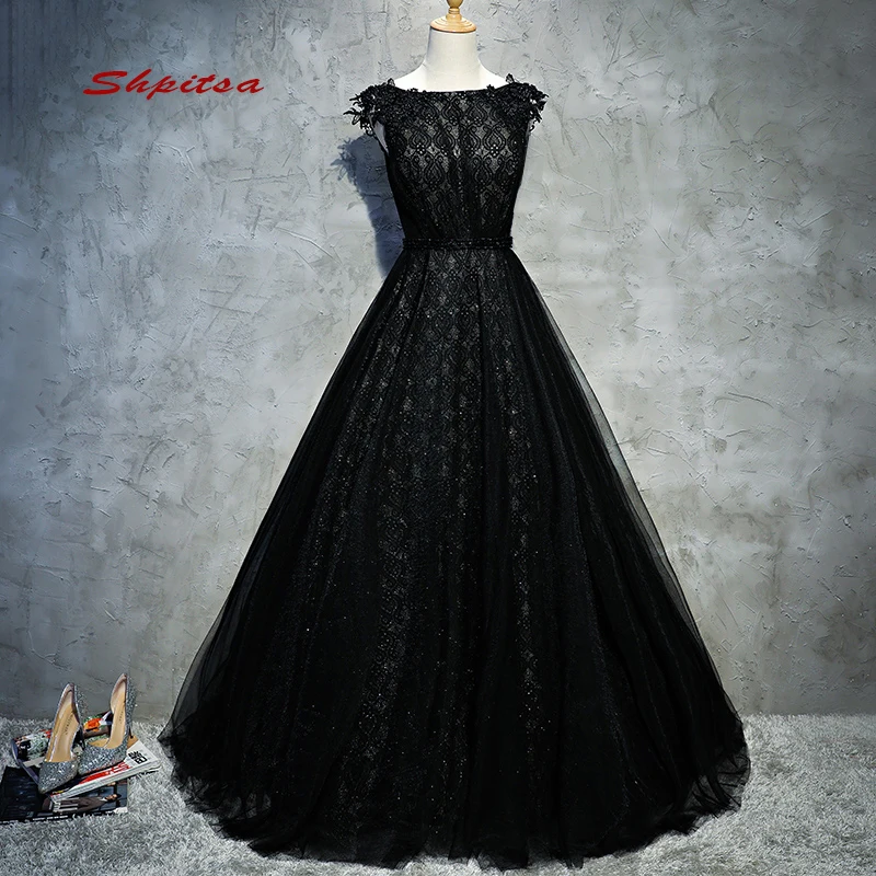 

Черные длинные кружевные платья для выпускного вечера, женские вечерние платья для торжества