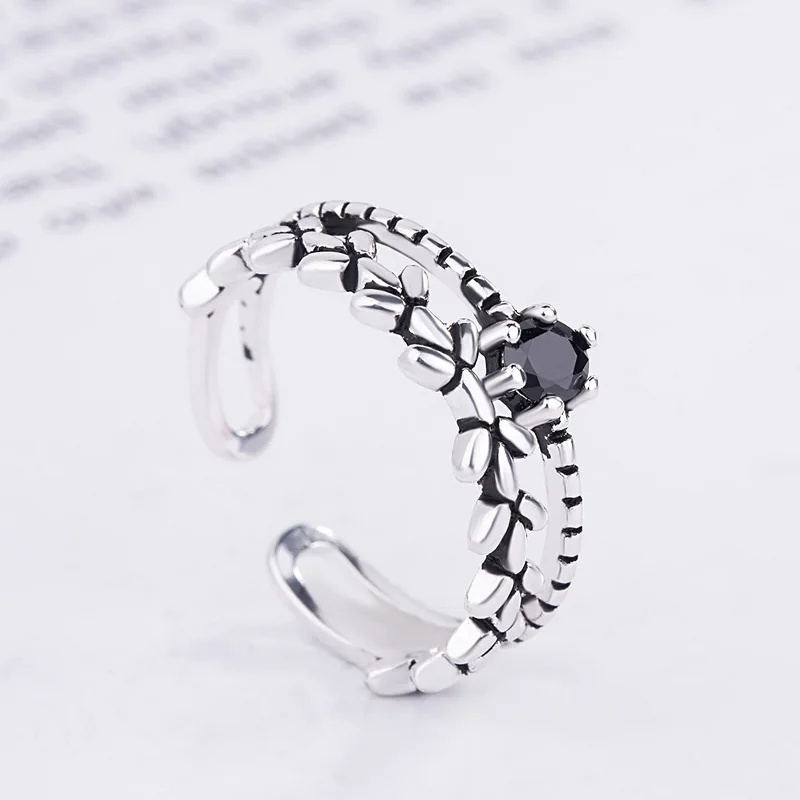 

Summer Vintage Leaf Rings For Women Boho Geometric Female Finger Rings Party Bohemian Jewelry Korean Gift