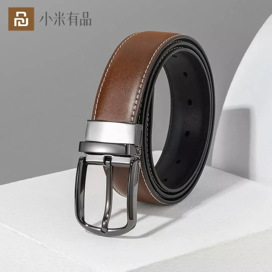 

Men Genuine Leather Belt Double-sided Dual-use 120cm Business Casual Wild Pin Buckle Jeans Suits Cowhide Belt from Xiaomi Youpin