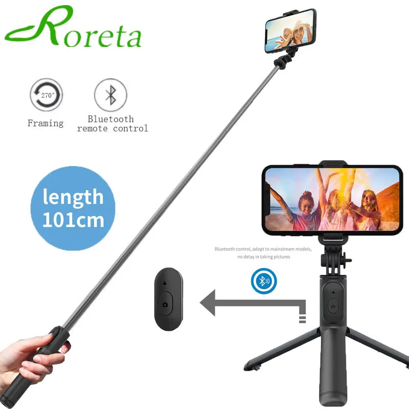 Roreta Новинка 3 в 1 Беспроводная Bluetooth селфи палка складной мини штатив расширяемый