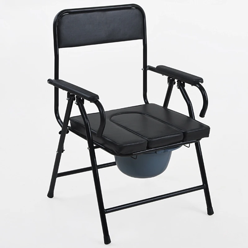 구매 노인을 위한 가정용 휴대용 화장실 캠핑 강화된 접이식 성인 변기 임산부 편리한 의자, 편리한 의자