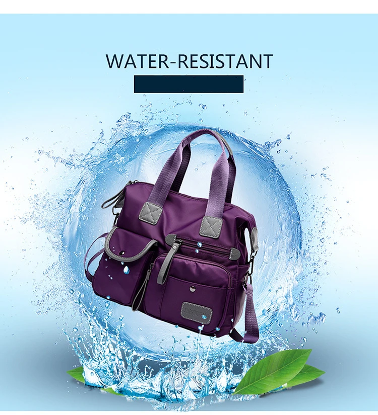 

Anti thief Casual Nylon Shoulder Bag 2020 New Ladies Fashion Waterproof Oxford Tote Bag Mummy Bag Large Capacity Canvas Travel