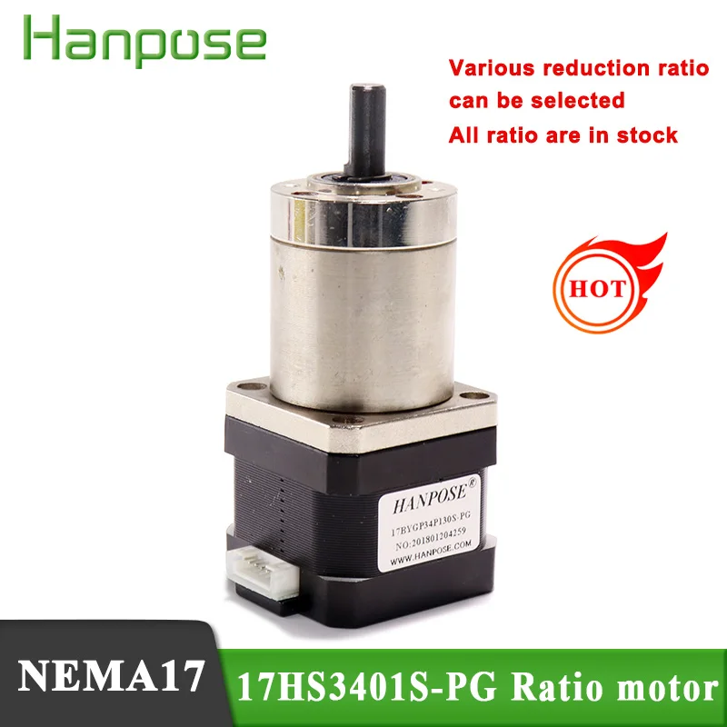 Nema 17 17HS3401S PG экструдер Шестеренчатый шаговый двигатель опционально Планетарная