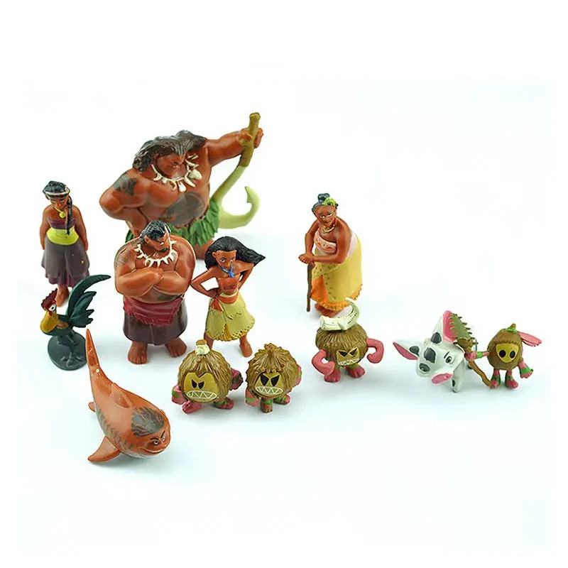 Игрушки Disney 6-12 шт./компл. 6-10 см Моана принцесса Maui шеф Туи Тала хэйхей таматоа