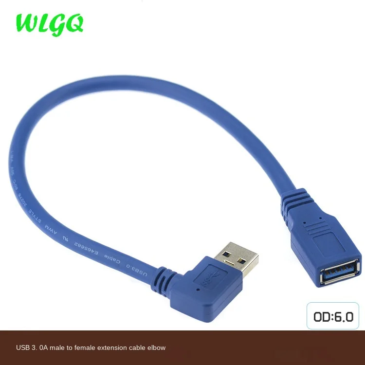 

Genuine USB 3.0A male 90 degree elbow to a female computer USB data high speed transmission extension charging line