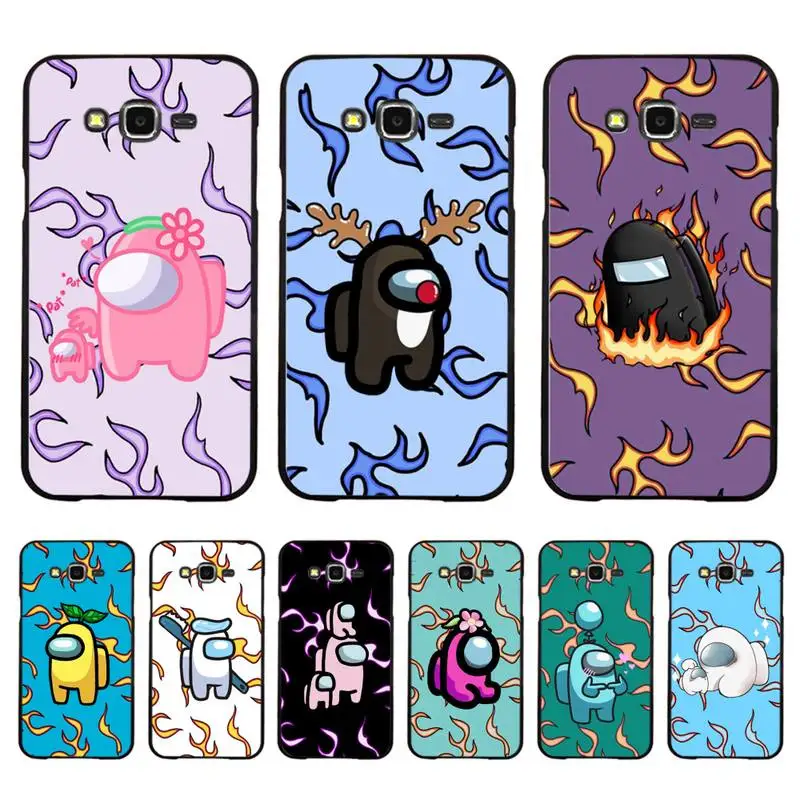 

Among-Us flame Phone Case For Samsung Galaxy J4plus J6 J5 J72016 J7prime for J7Core J6plus Coque
