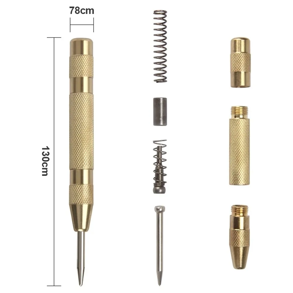 

4PCS HSS Titanium Step Drill Bit Set W Automatic Center Punch High Speed Steel For Metal Wood Drill Bits Tool