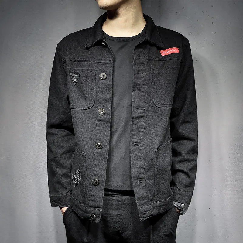 

Мужская джинсовая куртка, модные мужские куртки и пальто, изящная Весенняя верхняя одежда, ковбойская верхняя одежда, одежда для улицы
