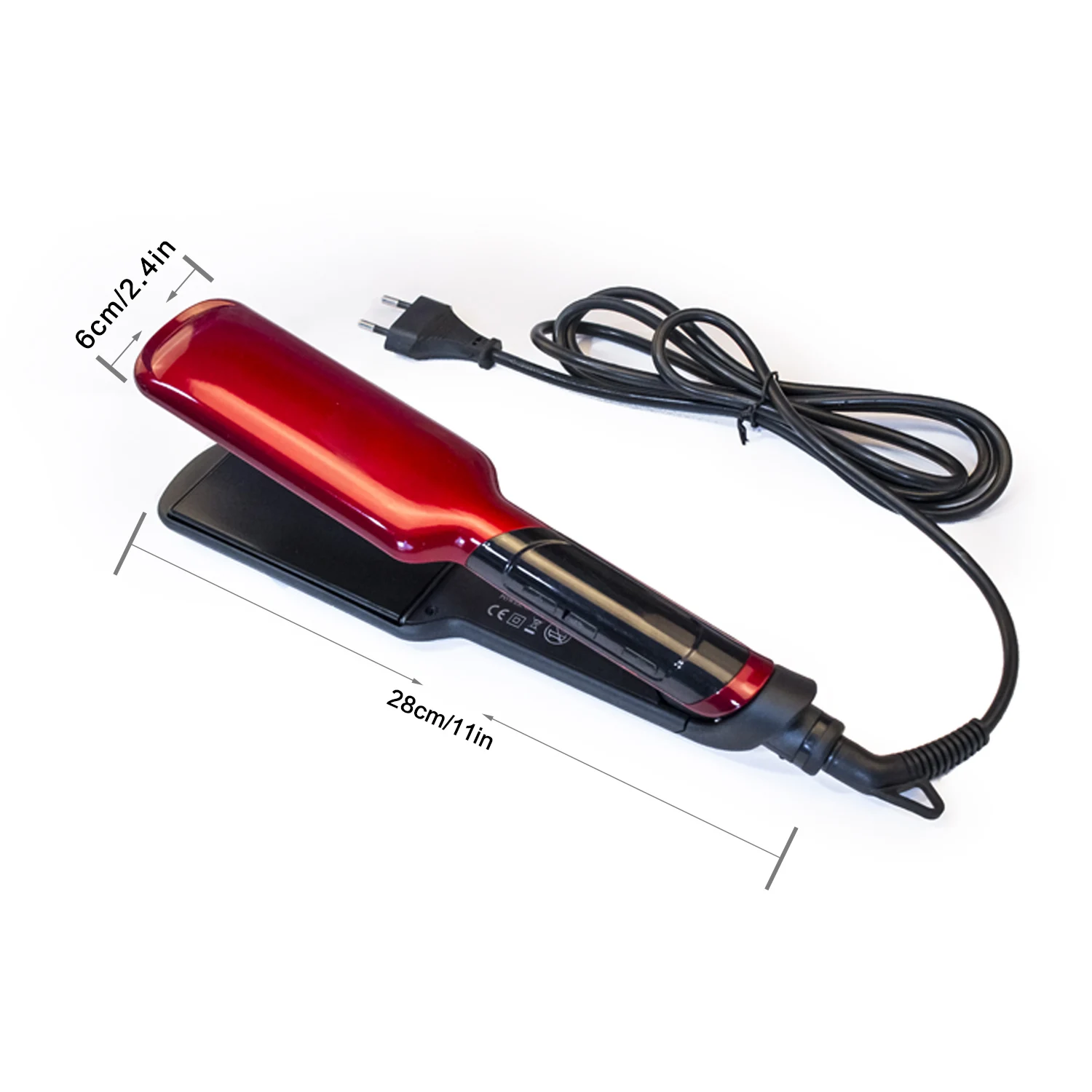 Выпрямитель для волос плоские утюги керамическая широкая пластина светодиодный