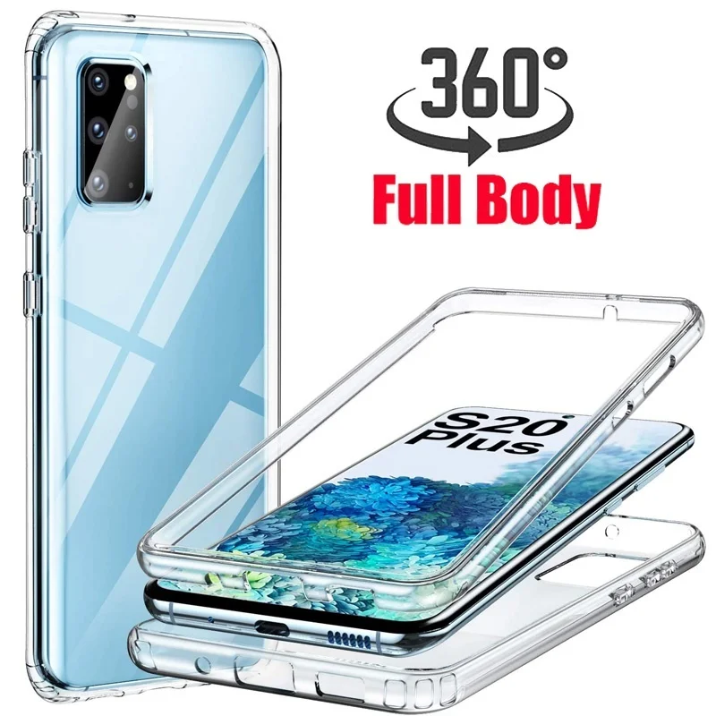 Мягкий силиконовый чехол с полным покрытием 360 для Samsung Galaxy S20Plus S20 S10(5G) S10E S10Plus S8