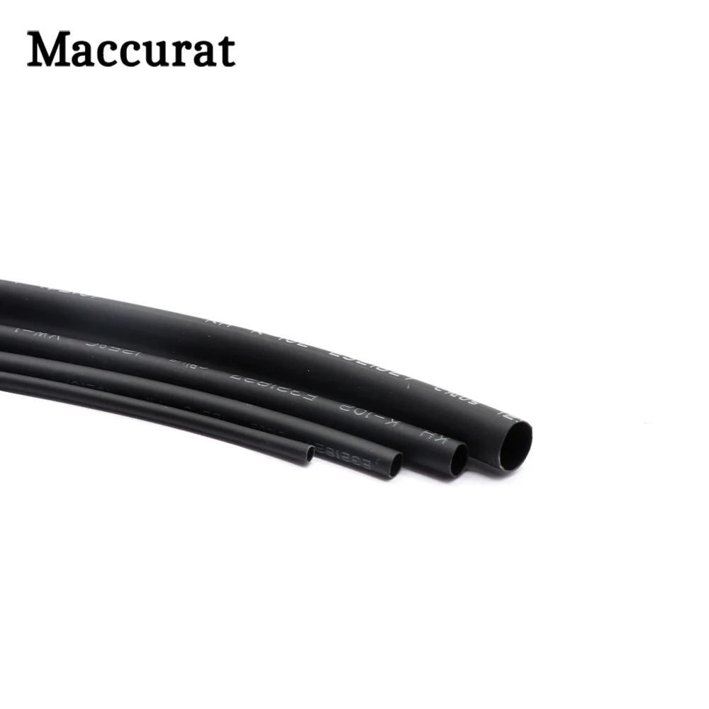 Термоусадочная трубка 5 м/лот 2:1 черная диаметр 1 2 3 4 мм |