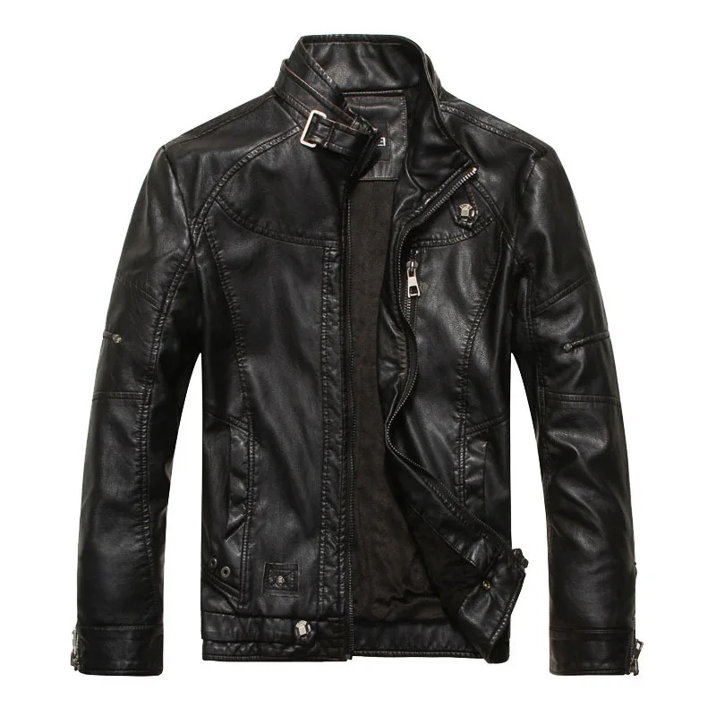 

Men Leather Jacket Men Jaqueta DE Couro Masculina PU Leather Jacket Windbreak Coats Plus Size XXXL Motorcycle Biker Clothes Nice